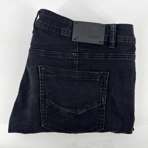 Ezekiel 305 Chopper Jeans Mens 36x29 Black Denim Stretch Slim